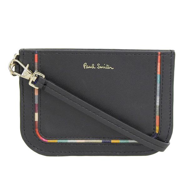 Paul Smith ケース カードケース キーリング付 ブラック レザー Paul Smith（ポール・スミス） カードケース カード入れ メンズ