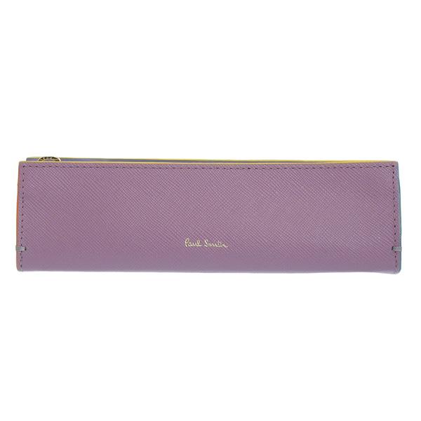 美品 ポールスミス ロロピアーナsuper130 マルチストライプ 紫　Mサイズ Paul Smith（ポール・スミス） ペンケース 筆箱 メンズ レディース