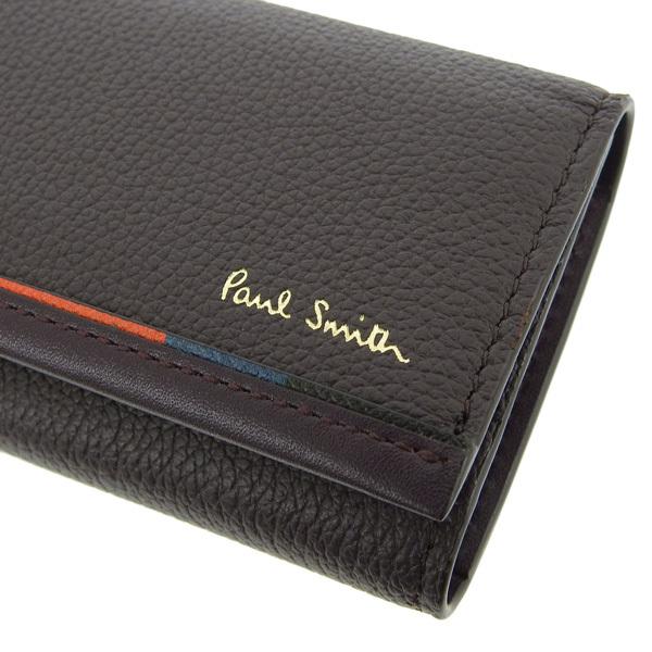 ポール スミス PAUL SMITH キーケース 4連 鍵入れ レザー ブラウン メンズ psmk0120 アウトレット｜riverall-men｜06