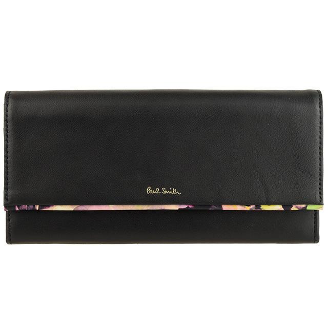 若干難あり☆未使用品☆箱付 ポールスミス 花柄デザイン 長財布 ネイビー Paul Smith - 若干難あり☆未使用品☆箱付 ポールスミス 花柄デザイン