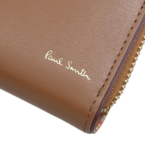 ポールスミス 財布 メンズ 長財布 アウトレット ラウンドファスナー レザー キャメル PSMLW0273 PAUL SMITH｜riverall-men｜06