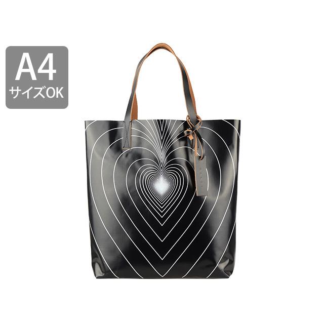 マルニフラワーマーケット　ハート　ブラック MARNI（マルニ） バッグ トートバッグ ハート柄 shmq0000a4 : FASCINO