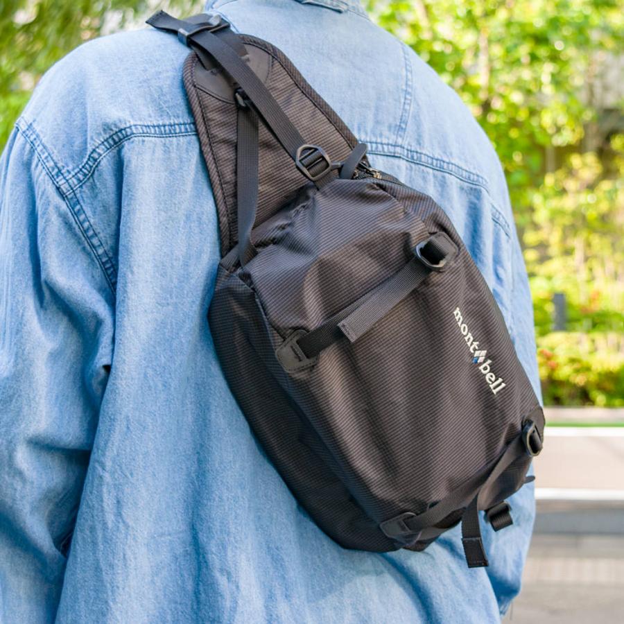 モンベル ボディーバッグ Trail Lumbar Pack 7 トレールランバーパック７ ウエストポーチ mont-bell SLING BAG 1133199-bk-zz ブラック メンズ レディース｜riverall｜02