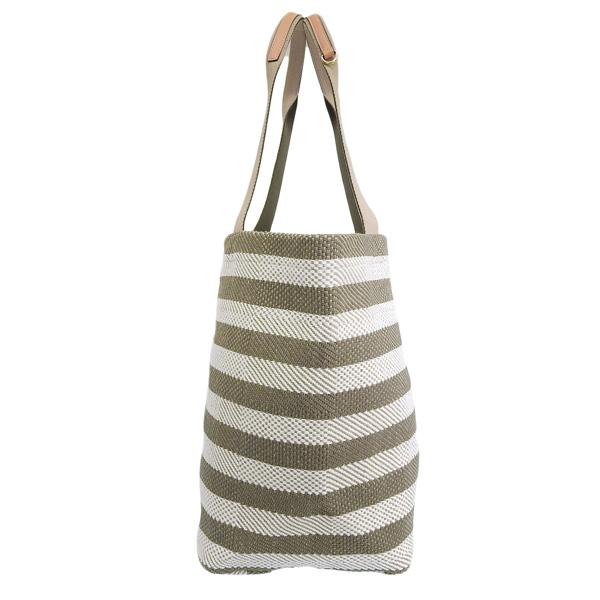 トリーバーチ トートバッグ レディース アウトレット グリーンマルチ GRACIE STRIPED TOTE 135940 TORY BURCH｜riverall｜03