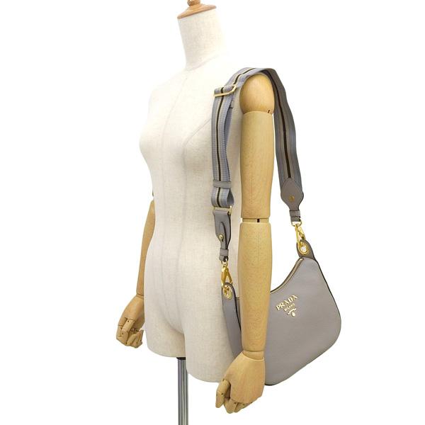 PRADA プラダ ショルダーバッグ レディース アウトレット グレー