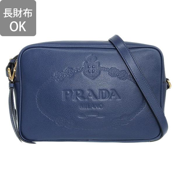 プラダ バッグ レディース ショルダーバッグ アウトレット レザー ブルー 1BH089 GLACE CALF BLUETTE PRADA｜riverall｜02