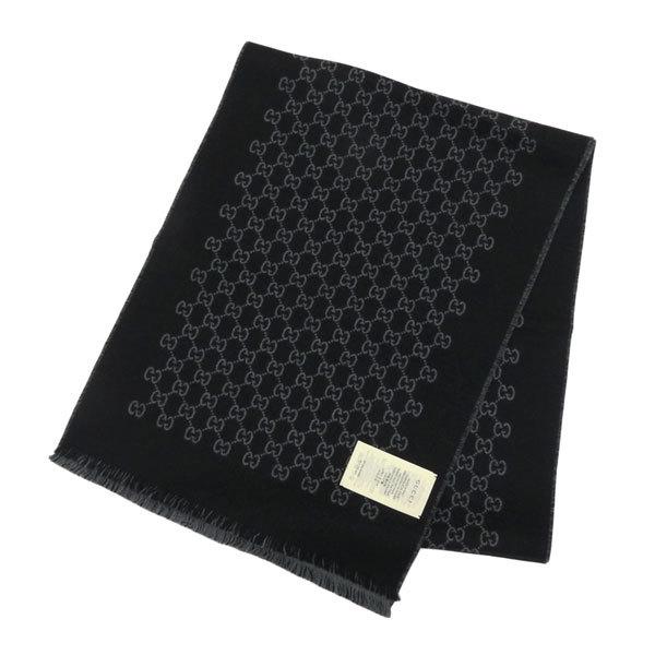 グッチ GUCCI MEN'S SCARF スカーフ マフラー GG ウール グレー メンズ 391246｜riverall｜03