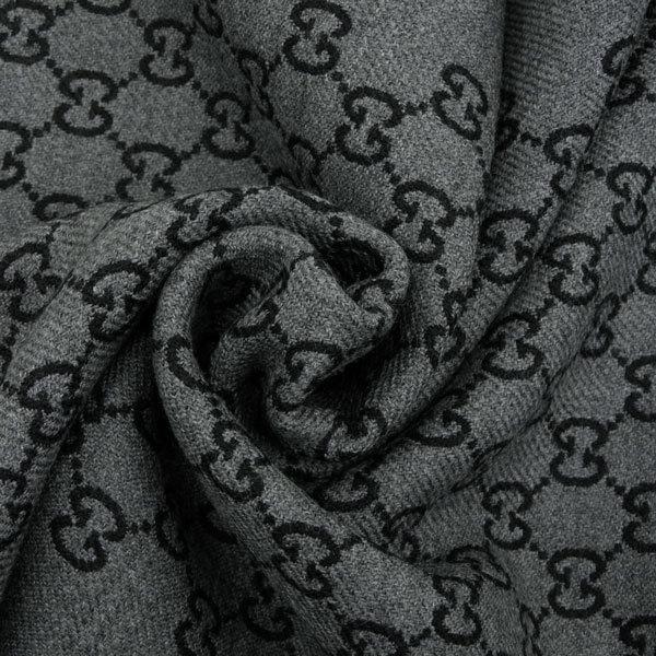 グッチ GUCCI MEN'S SCARF スカーフ マフラー GG ウール グレー メンズ 391246｜riverall｜04