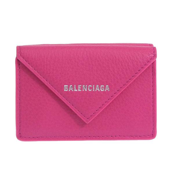 バレンシアガ 財布 レディース 三つ折り財布 アウトレット レザー ピンク PAPIER MINI WALLET 391446DLQON5550 BALENCIAGA｜riverall｜02