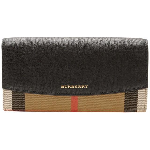 バーバリー 長財布 二つ折り BURBERRY ハウスチェック ブラック コットン グレインカーフレザー 3955506 | BURBERRY | 04