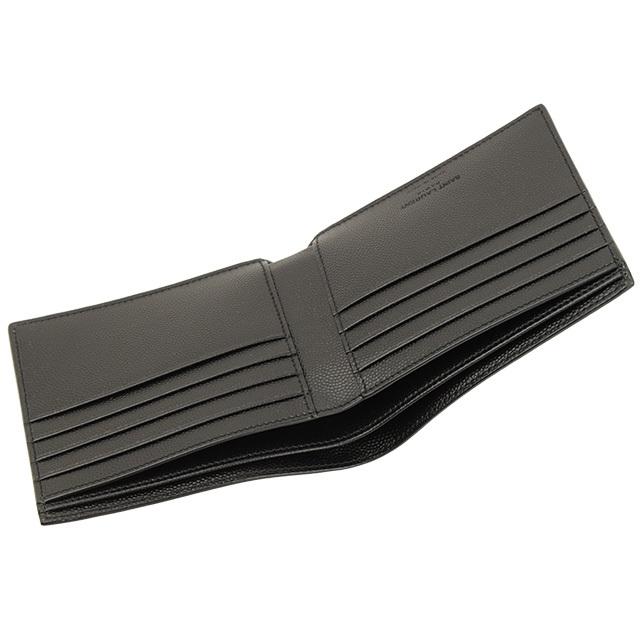 SAINT LAURENT PARIS レザー 本革 二つ折り 財布 Yves Saint Laurent（イヴ・サンローラン） サンローラン パリ SAINT