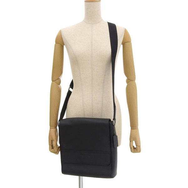 COACH コーチ　ヒューストン マップバッグ シグネチャーショルダーバック　黒 COACH コーチ Houston Map Bag Leather バッグ ショルダーバッグ