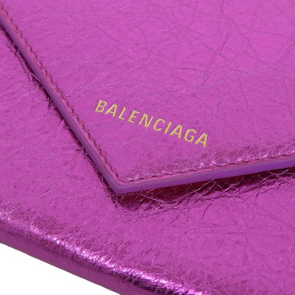 BALENCIAGA バレンシアガ PAPIER 財布 長財布 二つ折り レザー ローズ 