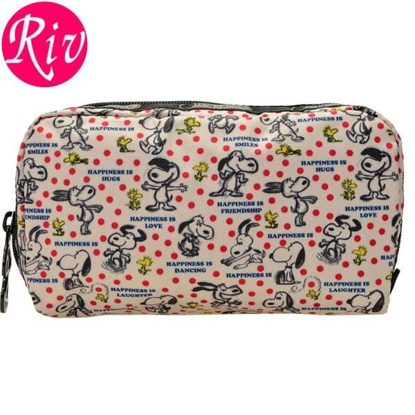 レスポートサック LeSportsac ポーチ RECTANGULAR COSMETIC SNOOPY スヌーピー 6511-g059｜riverall