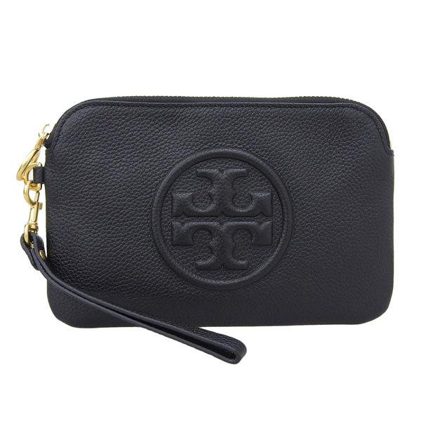 【数量限定セール】トリーバーチ TORY BURCH PERRY BOMBE WRISTLET ポーチ レザー ブラック レディース