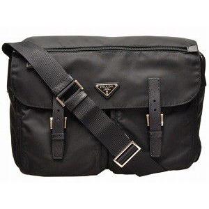 よっぴぃ　PRADA BT1738 NERO VELA Prada Black Vela Nylon BT1738 Messenger Bag | Yoogi's Closet