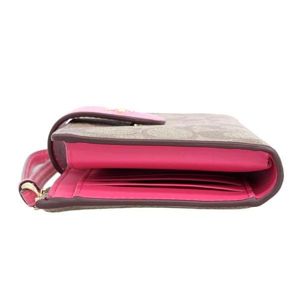 COACH コーチ 財布 レディース長財布 カーキ ピンク c2874 COACH コーチ 財布 レディース長財布 カーキ ピンク c2874