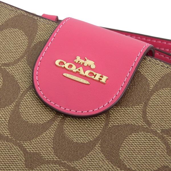 COACH コーチ 財布 レディース長財布 カーキ ピンク c2874 COACH コーチ 財布 レディース長財布 カーキ ピンク c2874