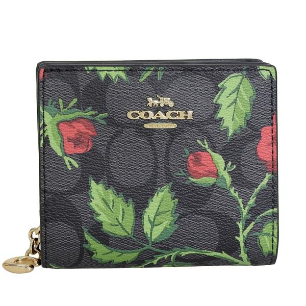 COACH - COACH シグネチャー フローラル 二つ折り財布 CZ601 花