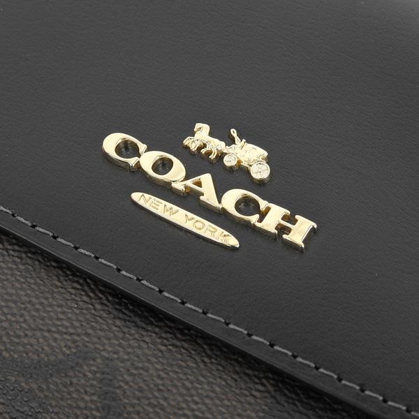 【COACH】三つ折り財布 ブラック 新品未使用 メンズ レディース兼用 コーチ COACH 財布 レディース 三つ折り財布ブラック 黒 ピンク