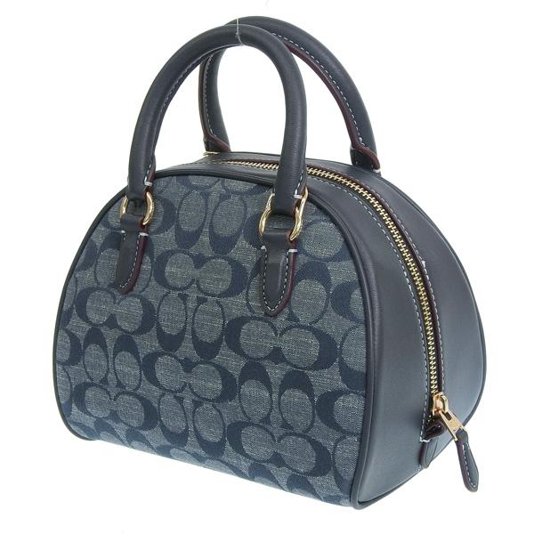 コーチ ハンドバッグ ショルダー 2WAY PVC レザー シグネチャー ネイビー F57672 レディース COACH COACH（コーチ） ハンドバッグ ショルダー 2WAY PVC レザー