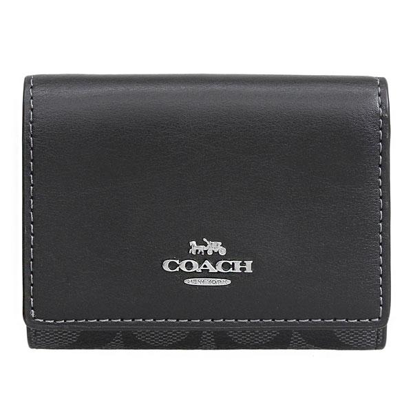 コーチ 財布 レディース 三つ折り財布 アウトレット ブラック シグネチャー MICRO WALLET CM761SVTSQ COACH｜riverall｜02