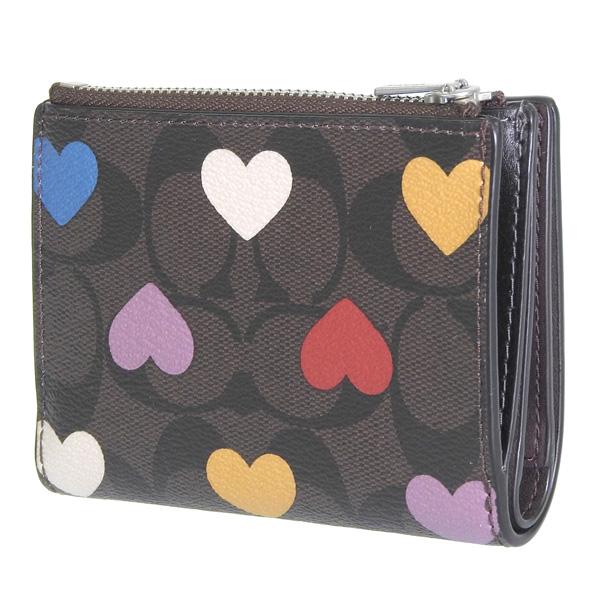 COACH コーチ☆シグネチャー コンパクト 二つ折り財布 レッド ブラウン COACH コーチ 財布 レディース 二つ折り財布 アウトレット