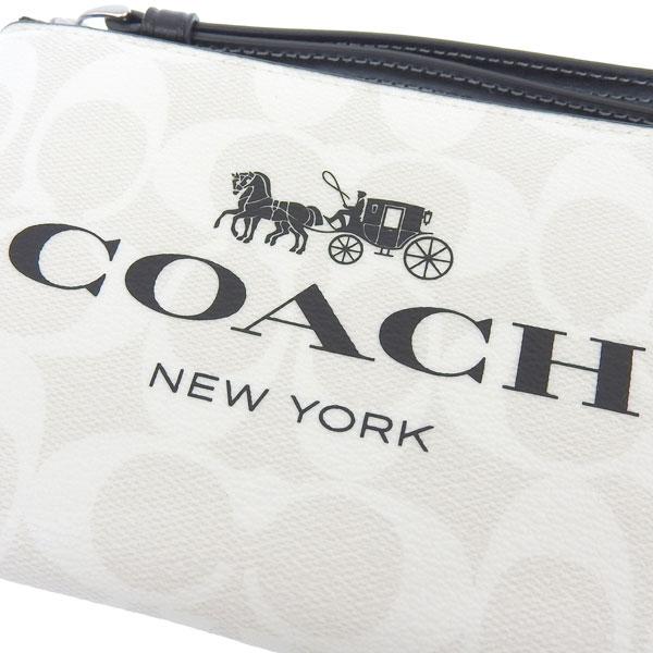 コーチ 小物 レディース ポーチ アウトレット ホワイトマルチ コーナー ジップ リストレット シグネチャー CORNER ZIP WRISTLET CP437SVCAH COACH｜riverall｜06