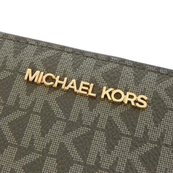 新品未使用 マイケルコース 二つ折り財布 レザー オリーブ MICHAEL KORS（マイケルコース） 財布 レディース 二つ折り財布