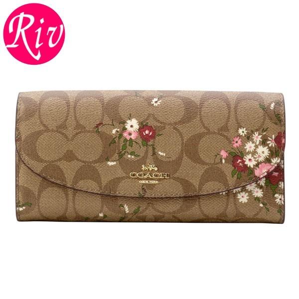 COACH（コーチ） 長財布 二つ折り シグネチャー 花柄 f29395