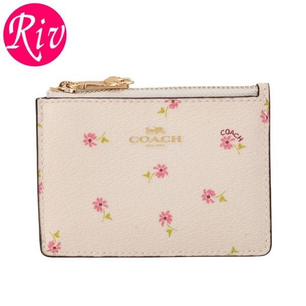 COACH パスケース付きケース 花柄 COACH（コーチ） パスケース 定期入れ ID スキニー 花柄 リボン f30019