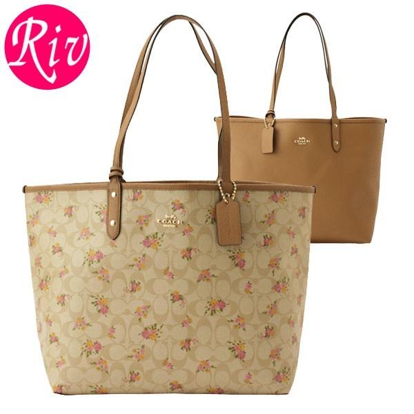 COACH　トートバッグ　リバーシブル　チャーム　シグネチャー　レザー 大容量 COACH（コーチ） バッグ トートバッグ ポーチ付 リバーシブル