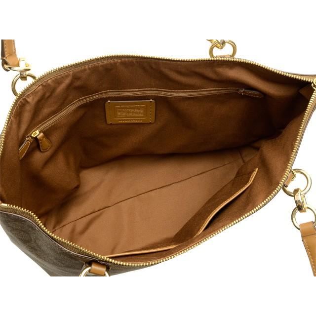 コーチ バッグ COACH シグネチャー トートバッグ カーキ ライトブラウン PVC レザー f58318imbdx