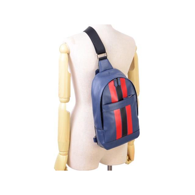 【推し】 【ストアポイント5％還元】コーチ バッグ COACH メンズ スリングバッグ ボディバッグ インディゴ ブライトレッド レザー f72226ll4 【M2058696142】(12120円)