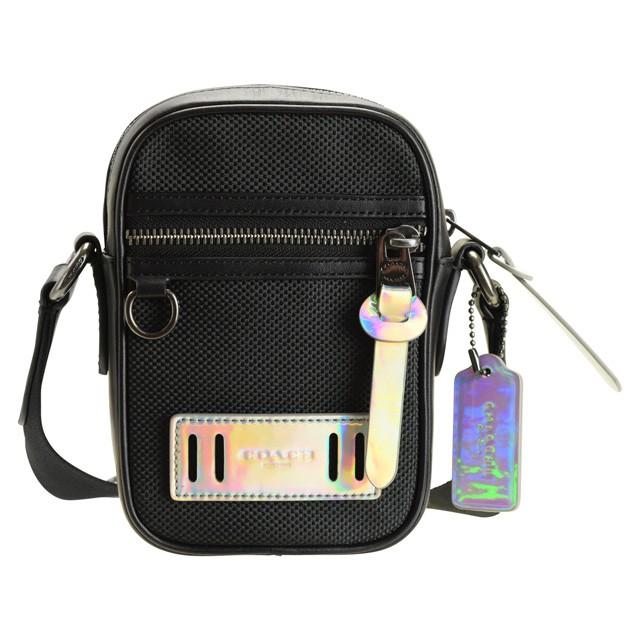 全品5 還元 コーチ バッグ Coach ショルダーバッグ 斜めがけ メンズ ホログラム調 ミニ アウトレット F176 F176qbbk リヴェラール 通販 Yahoo ショッピング