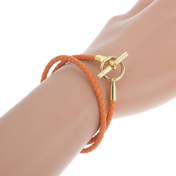 【並行輸入品】【数量限定セール】エルメス ブレスレット レディース アクセサリー ジュエリー オレンジ ゴールド H071689FT2-93 HERMESの画像