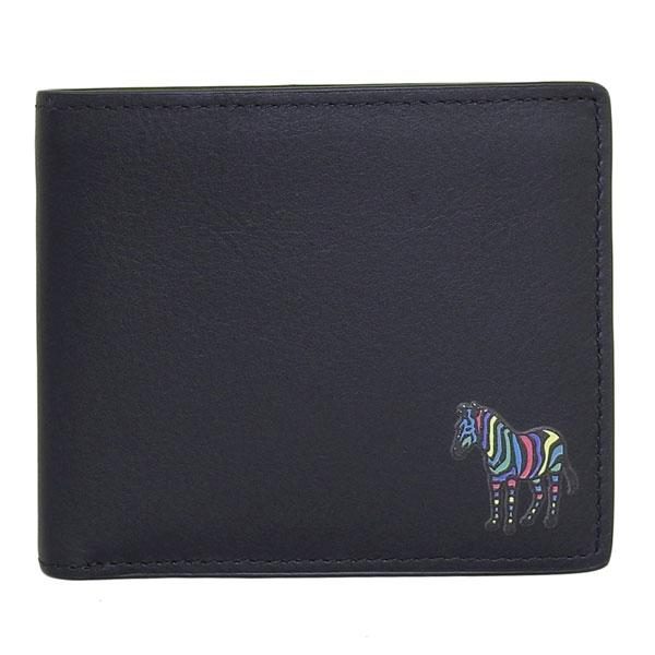 ポールスミス 財布 メンズ 二つ折り財布 レザー ブラック ゼブラ WALLET BILFOLD AND COIN M2A6078-MZEBRA-79 PAUL SMITH｜riverall｜02