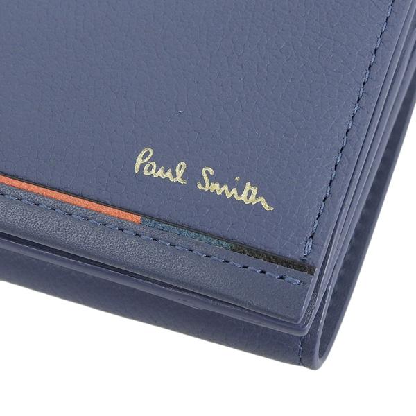 美品】ポールスミス　三つ折り財布　ネイビー　レザー　マルチストライプ　コンパクト 楽天市場】Paul Smith ポールスミスコインケース付きメンズ三