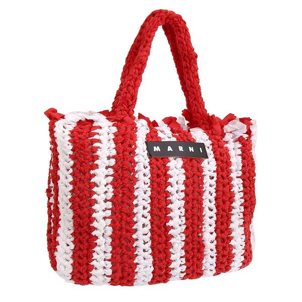 MARNI 赤と白のチェック柄 トートバッグ MARNI 赤と白のチェック柄 トートバッグ