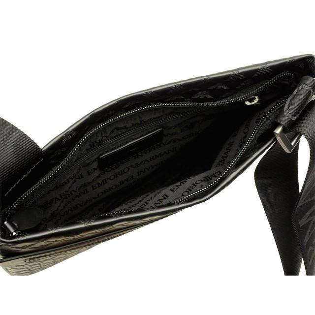 【期間限定P5％還元】エンポリオアルマーニ バッグ EMPORIO ARMANI ショルダーバッグ 斜めがけ メンズ エンボスレザー ブラック yemf24yc04380001 EMPORIO ARMANI