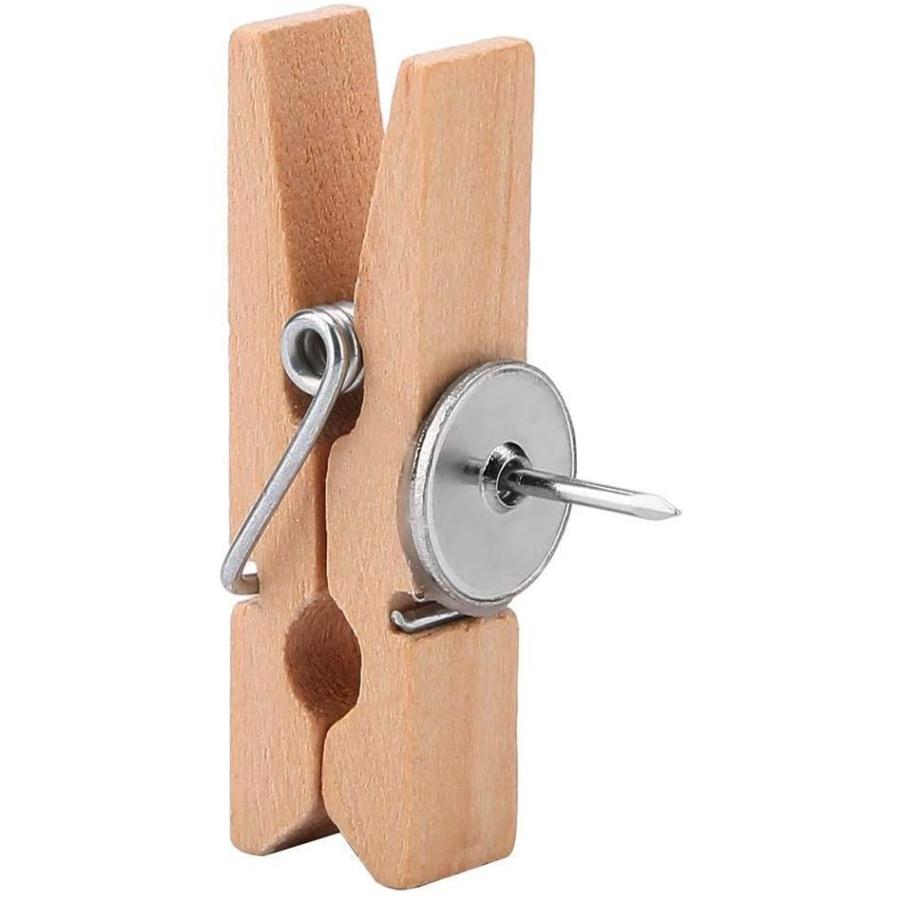 木製クリップ 木製クロスピン ピン付き 写真クロスピン 洗濯バサミ35mm 装飾diy 用 50枚入り 文房具 可愛い ホットセール