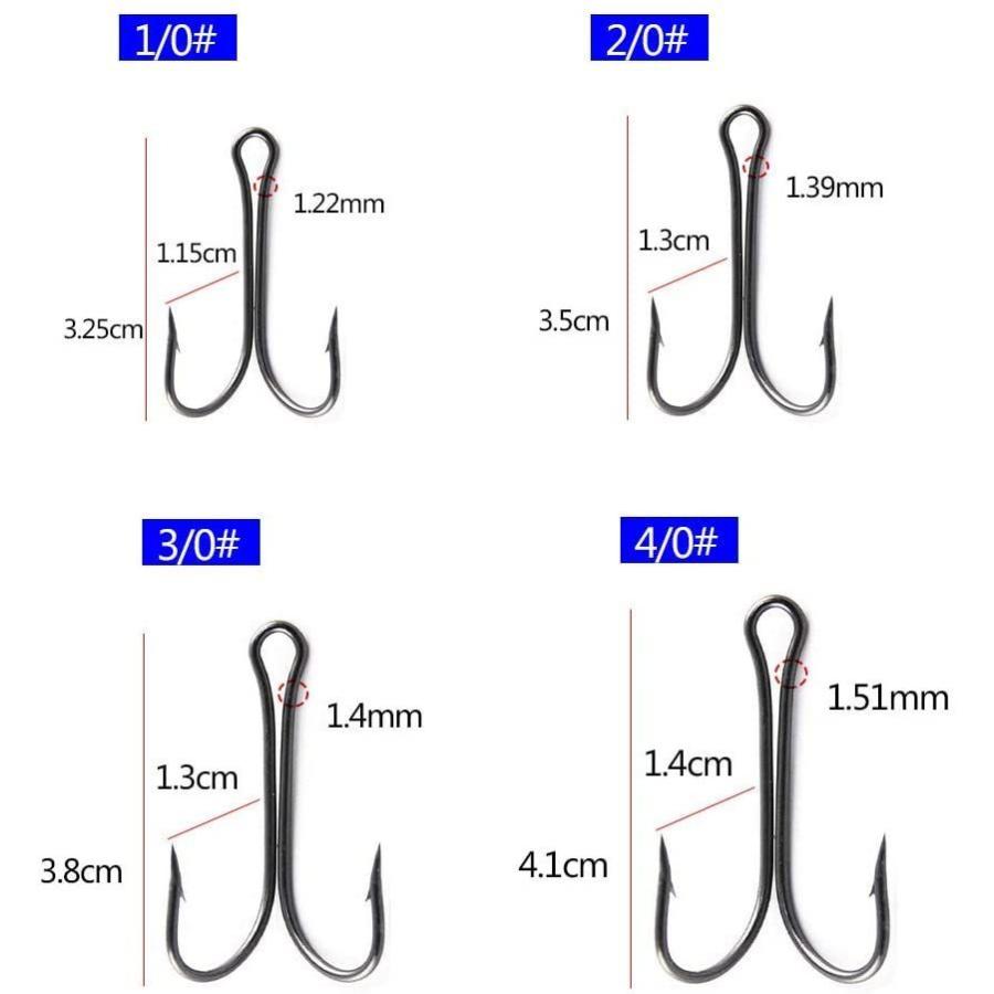 通販 釣り ダブルフック ルアー交換釣り針 バス シーバス チヌ フロッグルアーフック 高炭素鋼 障害物回避性能up 50本4 0 Cisama Sc Gov Br