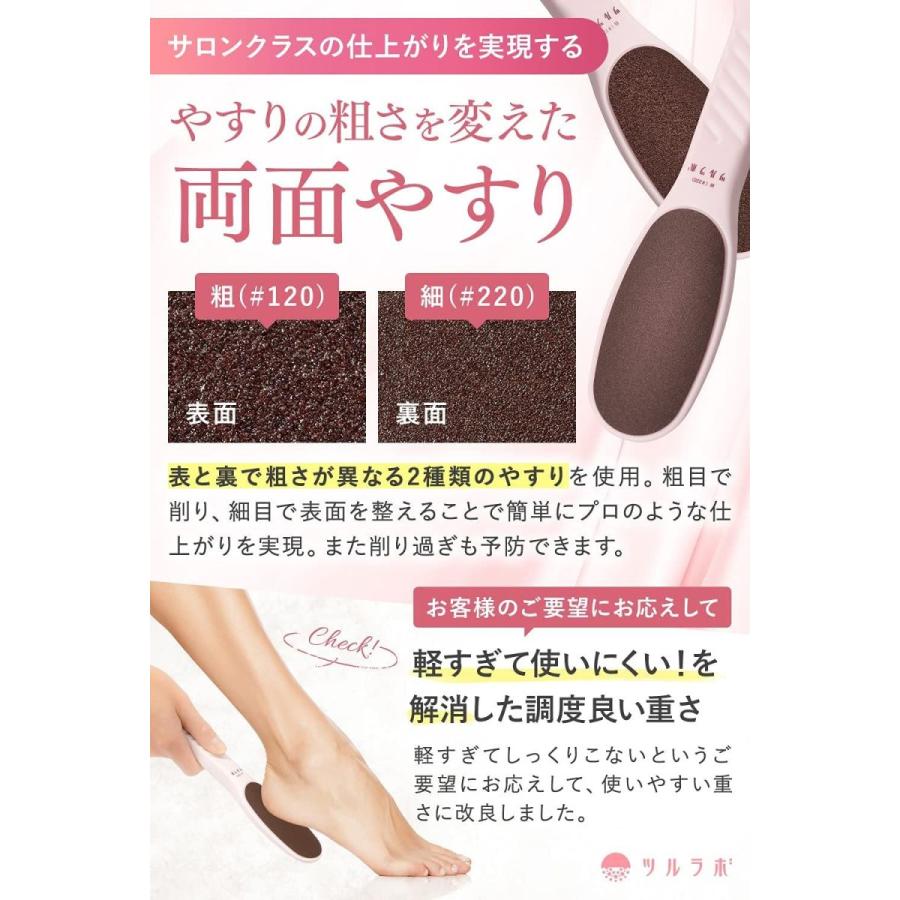 公式サイト ツルラボ つるつる 角質取り 皮膚科医監修 かかと 角質除去 粗 細両面 踵ヤスリ 軽石 自宅で簡単 お手軽 かくしつ 足の裏ケア Columbiatools Com