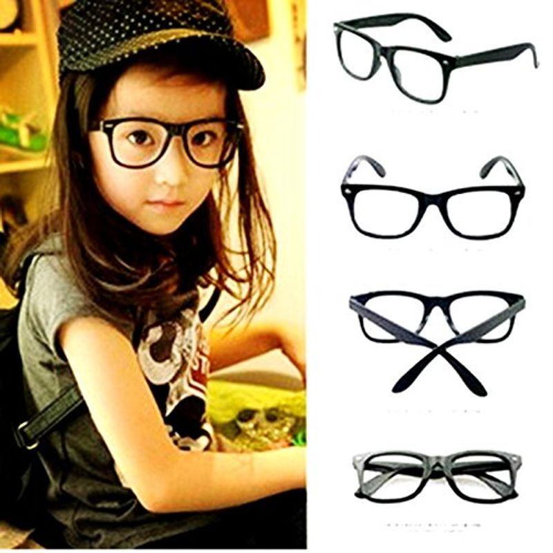 子供用 伊達メガネファッション小物 レンズなし 黒フレーム シンプル おしゃれ キッズ ボーイ ガール ブラック もらって嬉しい出産祝い
