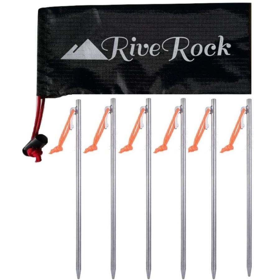 チタンペグ　20cm　6本セット　軽量　チタン製　ソリッド　ペグ　RiveRock(リバロック) | 