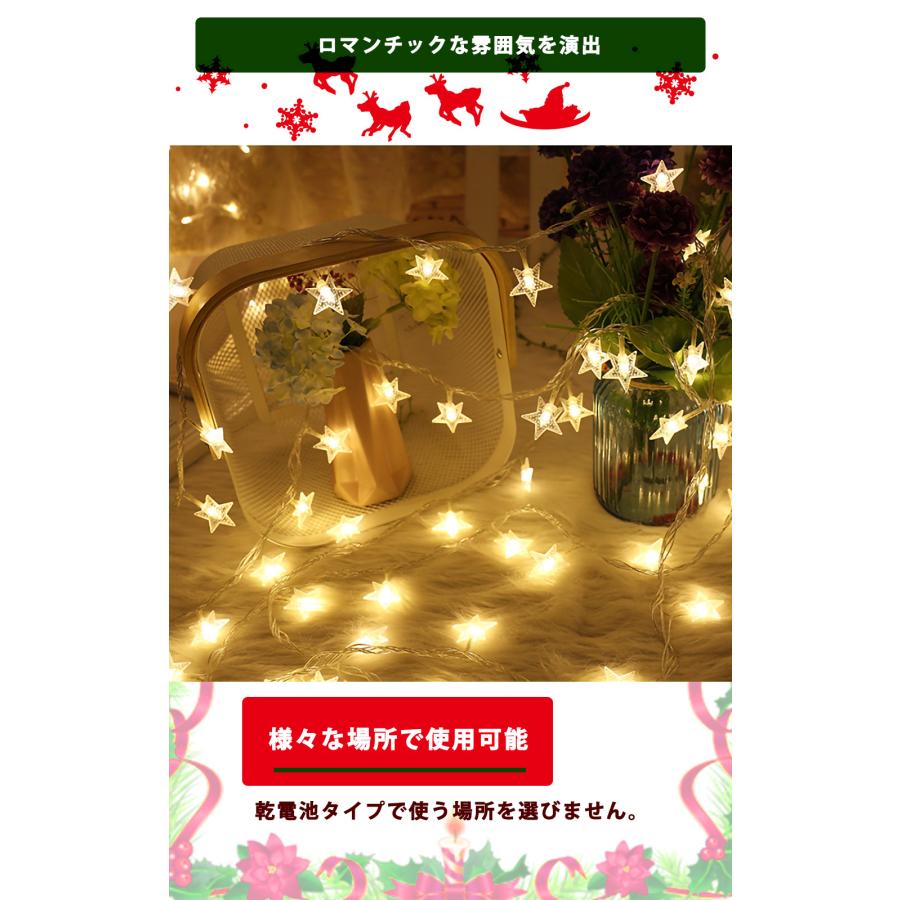 クリスマス ツリー タペストリー 星形 LEDライト セット 150-75cm 6m40球 ウォームホワイト カラフル おしゃれ 壁掛け ファブリック 簡単 |  | 04
