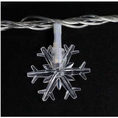 イルミネーションライト LED 雪形 6m 40球 電池式 クリスマス