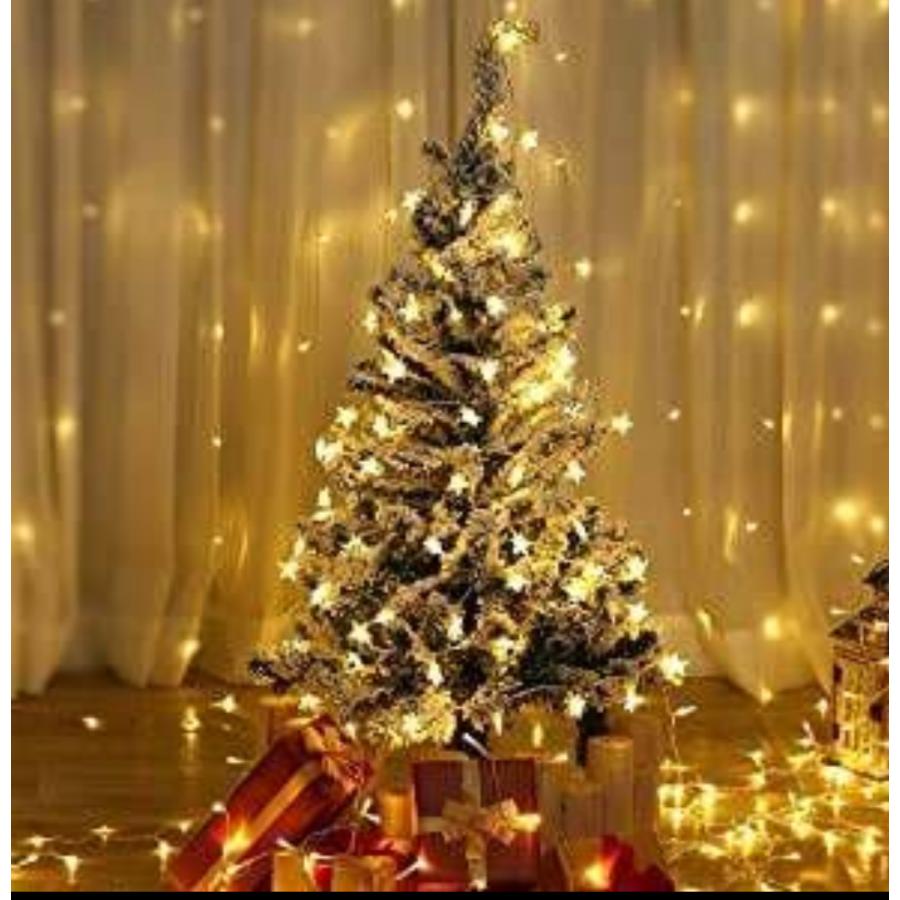 イルミネーションライト LED 星形 10m 100球 電池式 リモコン付き 点灯8パターン クリスマス  ガーランド スター 屋外 屋内 |  | 05