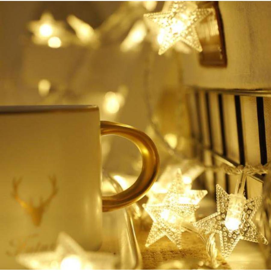 イルミネーションライト LED 星形 10m 100球 電池式 リモコン付き 点灯8パターン クリスマス  ガーランド スター 屋外 屋内 |  | 10