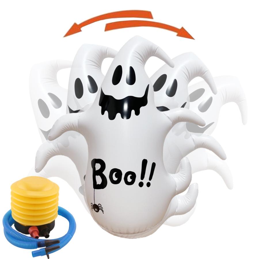 ハロウィン 特大140cm バルーン ポンプ付き おばけ お化け 下部水タンク付 ロッキング ゴースト 装飾 飾り 置物 起き上がりこぼし | 
